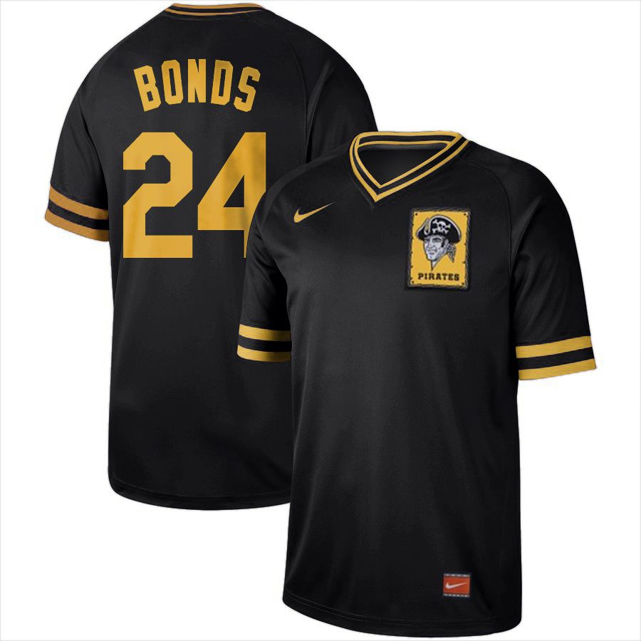 2019 Men MLB Pittsburgh Pirates #24 Bonds black Nike Cooperstown Collection Jerseys->chicago cubs->MLB Jersey